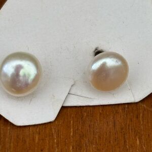 Classic Pearl Stud Earrings in Cream - Timeless Women’s Jewelry